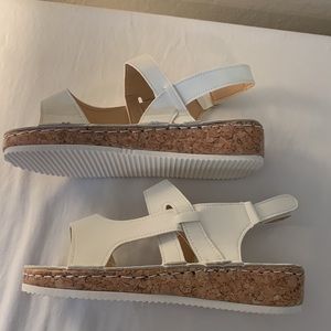 White Sandals. Size 7 - 7 1/2